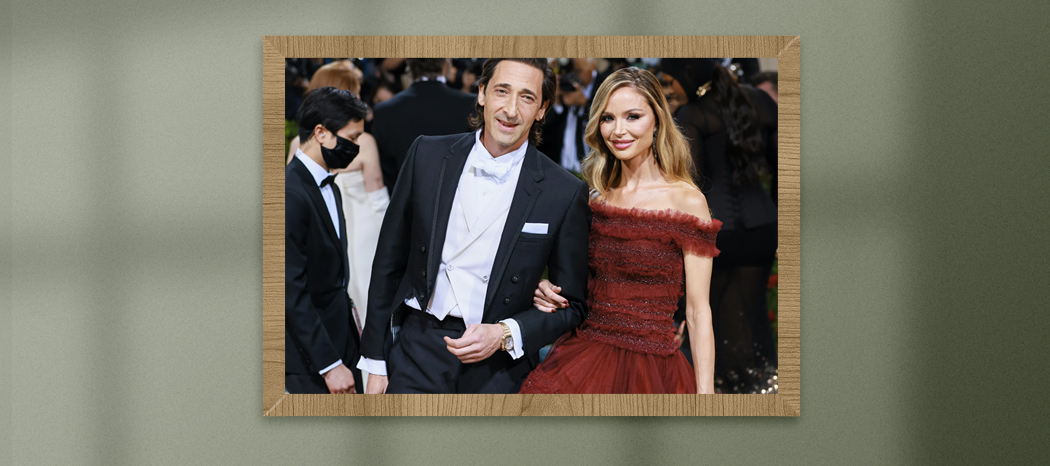 Meta Gala 2022 - The Pianist actor Adrien Brody was spotted wearing the Cartier Santos Yellow Gold at the Met Gala red carpet on Monday