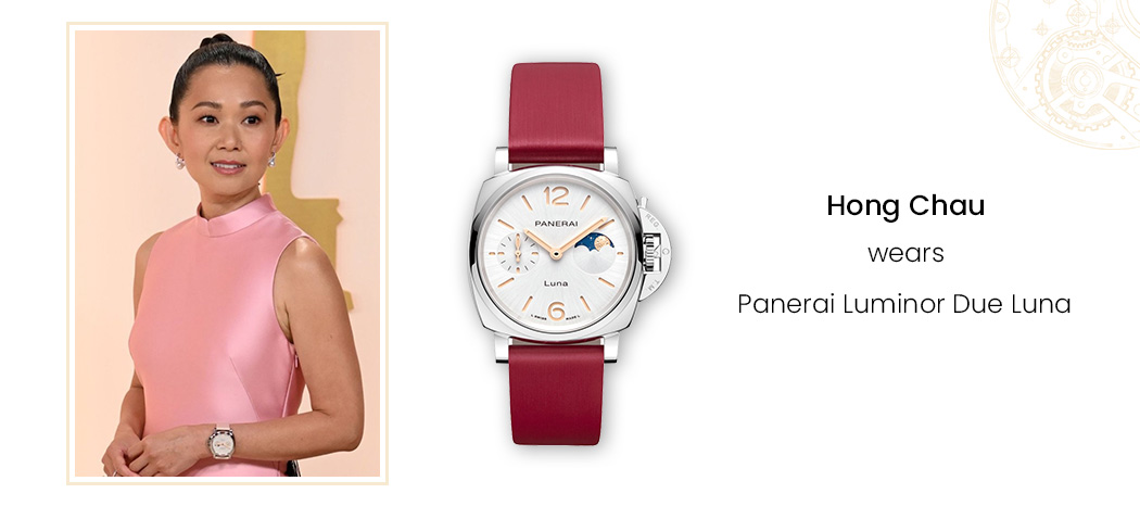 Hong Chau wears Panerai Luminor Due Luna