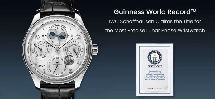 IWC Schaffhausen Claims the Guinness World Record: World’s Most Precise Lunar Phase Wristwatch