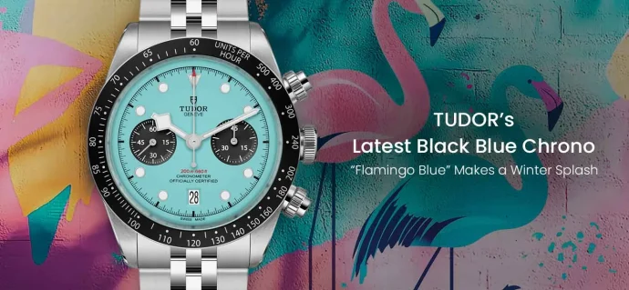 TUDOR’s Latest Black Blue Chrono “Flamingo Blue” Makes a Winter Splash