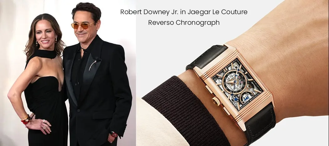 ROBERT DOWNEY JR. IN JAEGAR LE COUTURE REVERSO CHRONOGRAPH