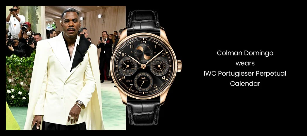 Colman Domingo with his IWC Portugieser Perpetual Calendar 44 