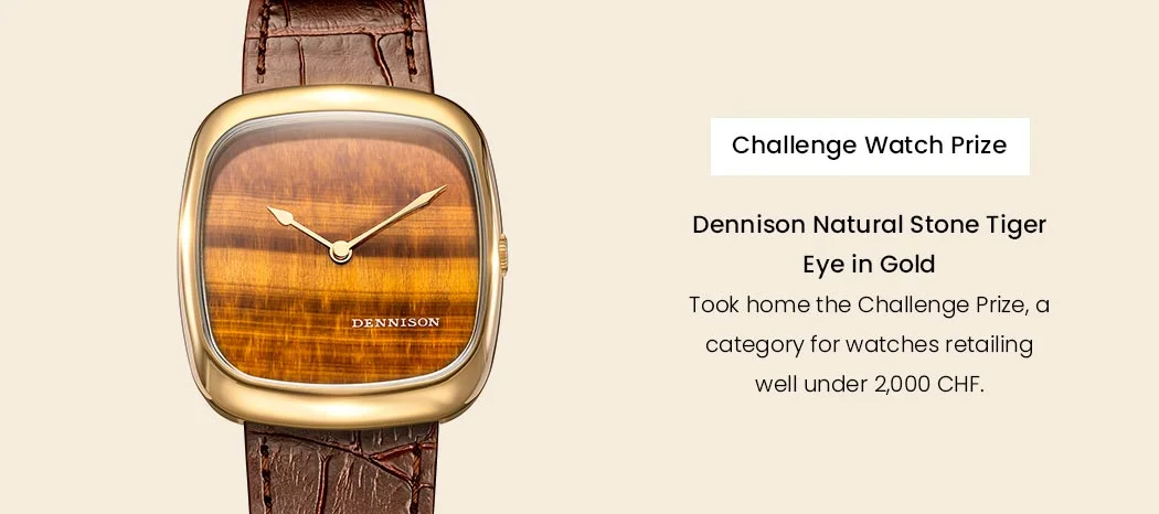 Challenge – Dennison Natural Stone Tiger Eye in Gold