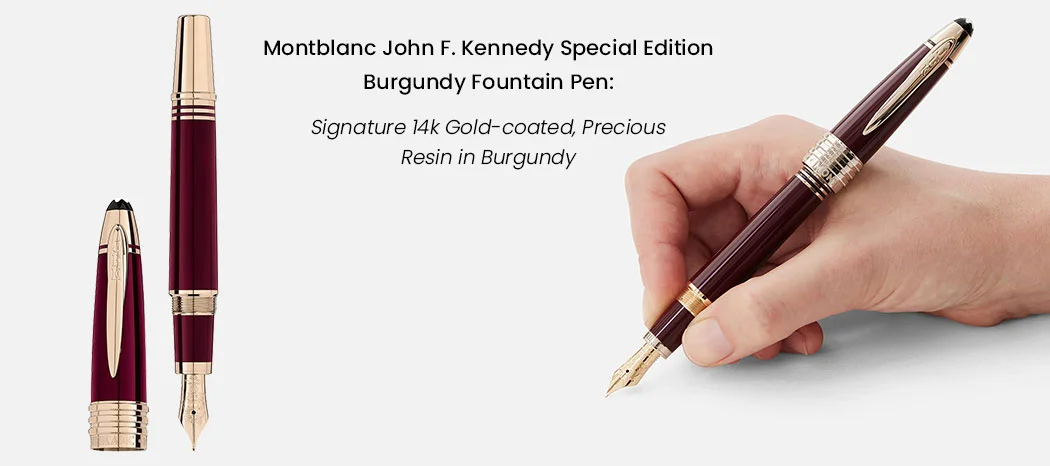 MONTBLANC John F. Kennedy Special Edition Burgundy Fountain Pen