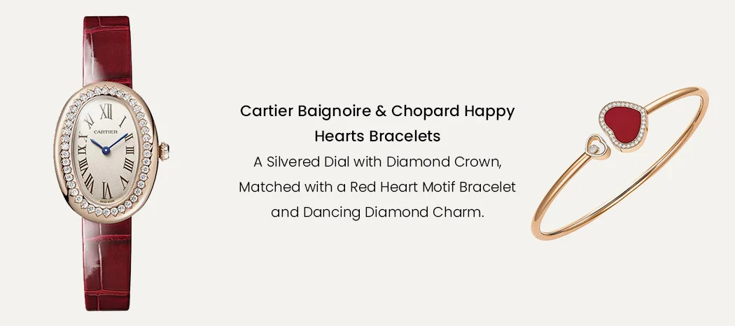 Cartier Baignoire & Chopard Happy Hearts Bracelets