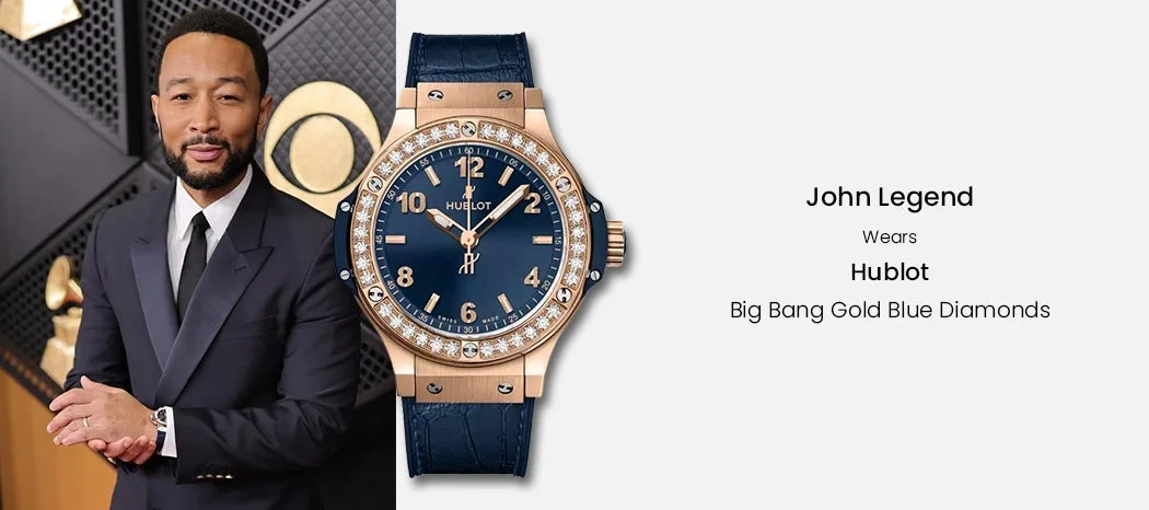 John Legend - Hublot Big Bang Original Gold Blue Diamonds