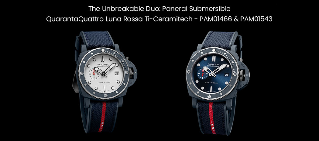 Panerai Submersible QuarantaQuattro Luna Rossa Ti-Ceramitech - PAM01543 & PAM01466
