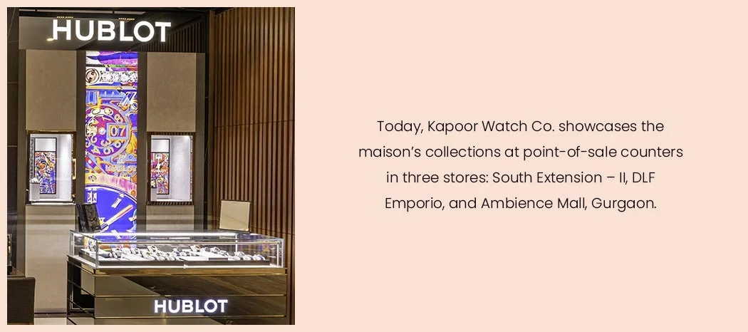 point-of-sale counters in three stores: South Extension – II, DLF Emporio, and Ambience Mall, Gurgaon