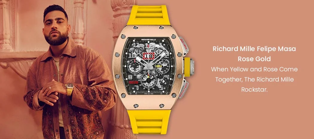 Richard Mille Felipe Masa Rose Gold Chrono Yellow