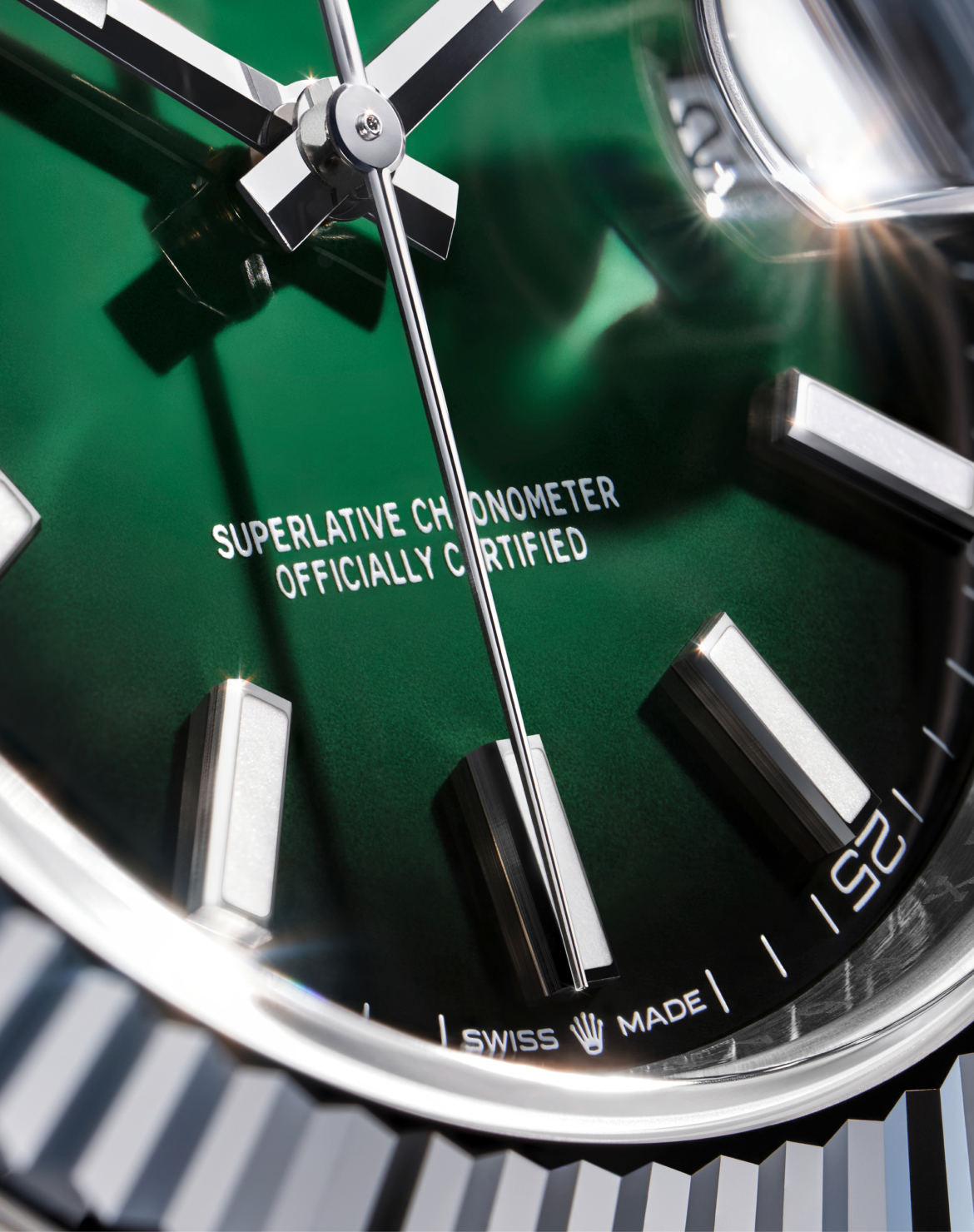 New Rolex Datejust 41 Green Lacquer Ombre Dial Portrait