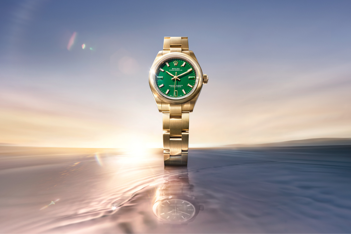 New Rolex Oyster Perpetual 28 & 34 Watch Front Angle