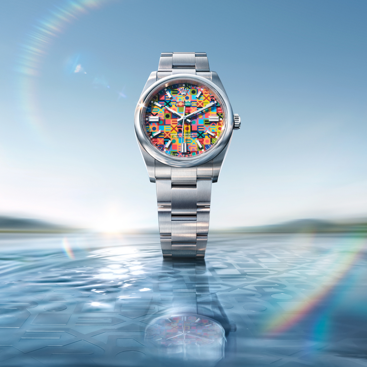 New Rolex Oyster Perpetual 36 Watch Front Angle