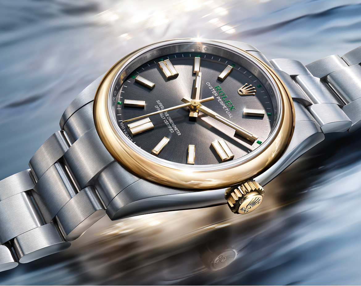 New Rolex Oyster Perpetual 41 Yellow Rolesor Portrait